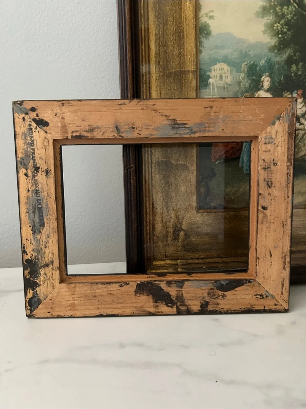 Vintage Dark Brown Ornate Wall Mirror Frame